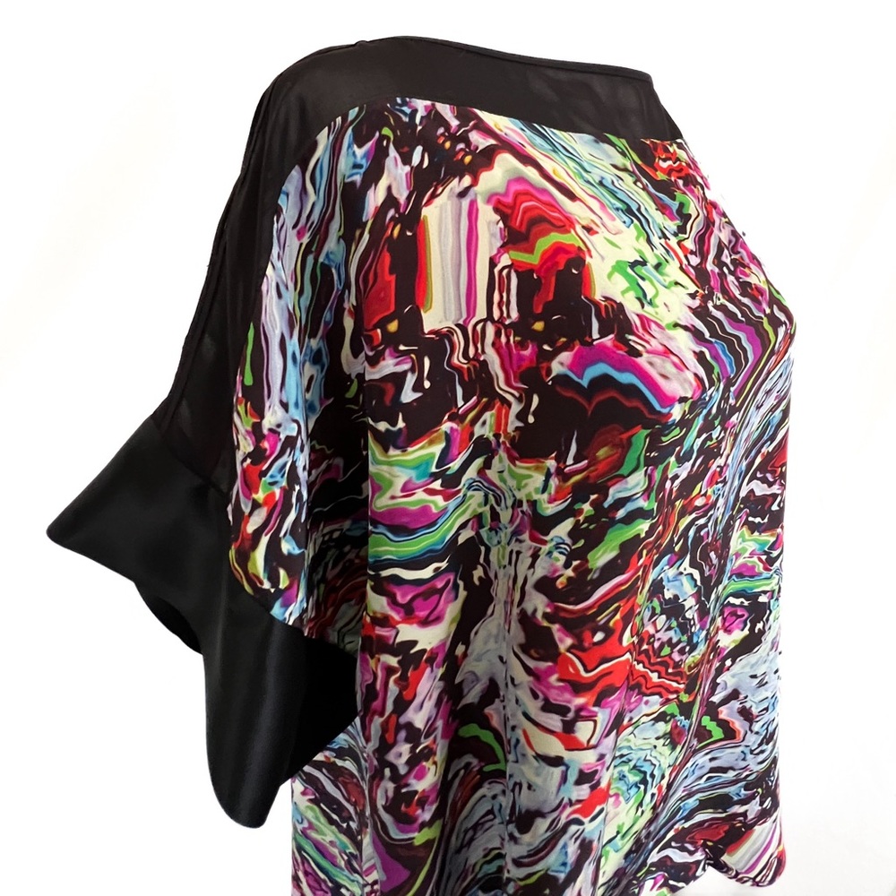 Lafayette 148 Marbelized Silk Tunic Top S